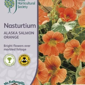 Mr Fothergills RHS Nasturtium Alaska Salmon Orange 25 Seeds