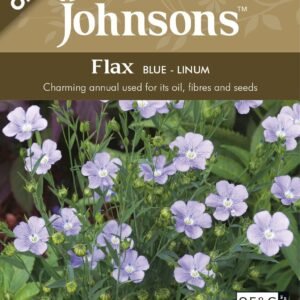 Johnson Seeds Organic Flax Blue Linum 300 Seeds