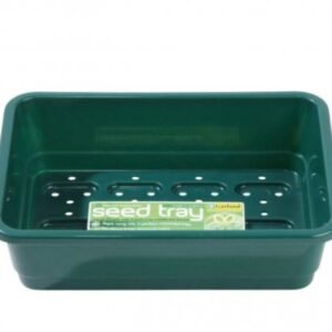 HEAVY DUTY GREEN PLASTIC SEED TRAYS WITH HOLES - HALF SIZE GARLAND G18G - 5 TRAYS