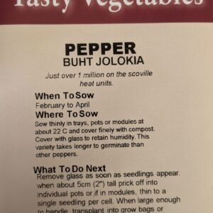 Kings Seeds Chilli Pepper Bhut Jolokia 8 Seeds