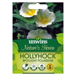 Unwins Flower Hollyhock Spotlight Polarstar - 15 Seeds