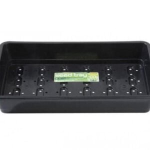 HEAVY DUTY BLACK PLASTIC SEED TRAYS WITH HOLES - FULL SIZE