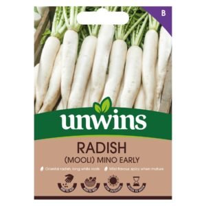 Unwins Vegetable Radish Mooli Mino Early Seed