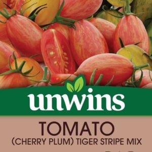 Unwins Tomato Cherry Plum Tiger Stripe Mix 8 Seeds