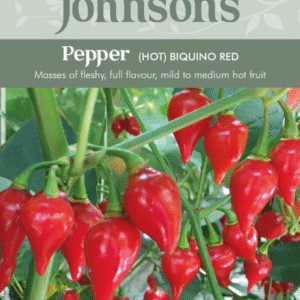 Johnsons Seeds - Vegetable - Pepper (Hot) - Biquino Red Seeds