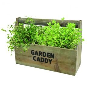 Taylors - Gift - Wooden Garden Caddy Including Oregano and Thyme Seed
