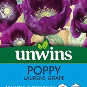 Unwins Poppy Laurens Grape 500 Seeds